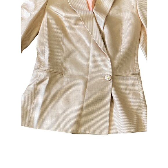 Gianni Versace Couture Silk Blazer Peach Sz 38 Made in Italy Vintage 90s - Picture 13 of 16